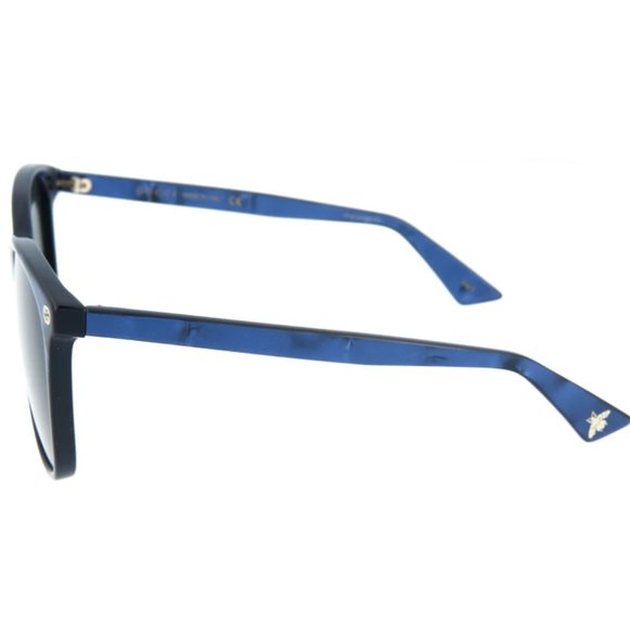 Rare! Gucci Blue Crystal Round Frame Sunglasses